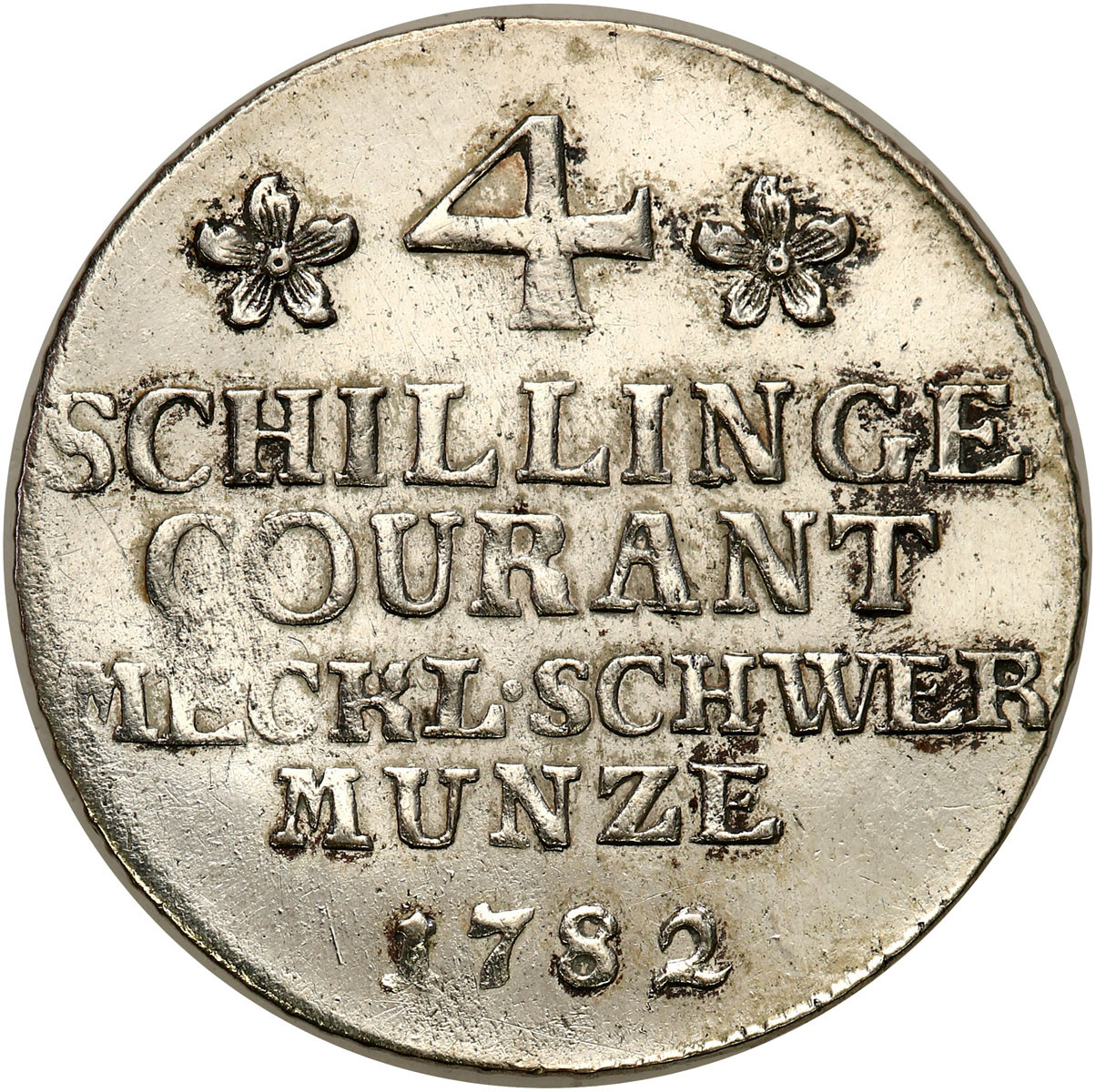 Niemcy, Mecklenburg-Schwerin. Friedrich (1756-1785). 4 Schillinge 1782, Schwerin